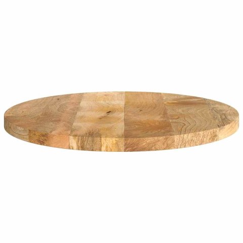 VidaXL Blat stołu, Ø 50x3,8 cm, okrągły, surowe lite drewno mango
