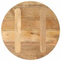 VidaXL Blat stołu, Ø 50x3,8 cm, okrągły, surowe lite drewno mango