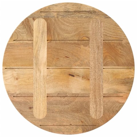 VidaXL Blat stołu, Ø 50x3,8 cm, okrągły, surowe lite drewno mango