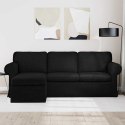 VidaXL Sofa Czarny 215 x 138 x 80 cm tkanina