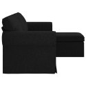 VidaXL Sofa Czarny 215 x 138 x 80 cm tkanina