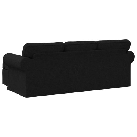 VidaXL Sofa Czarny 215 x 138 x 80 cm tkanina