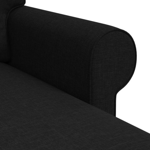 VidaXL Sofa Czarny 215 x 138 x 80 cm tkanina