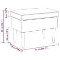 VidaXL Stołek na Stopy Czarny 55 x 35 x 41 cm