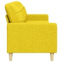 SOFA 3-OSOBOWA, JASNOŻÓŁTA, 210 CM, TAPICEROWANA TKANINĄ