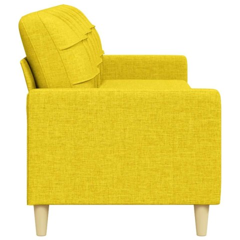 SOFA 3-OSOBOWA, JASNOŻÓŁTA, 210 CM, TAPICEROWANA TKANINĄ