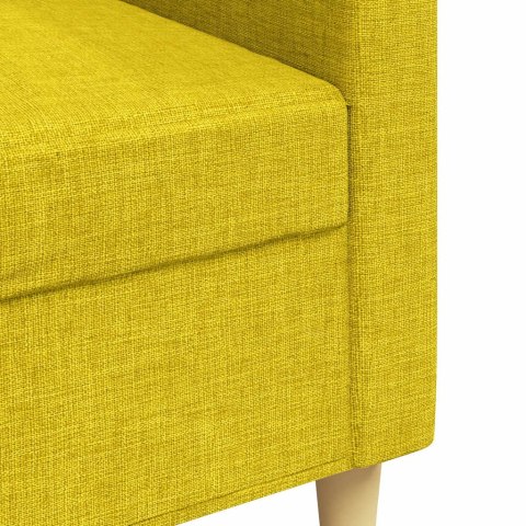 SOFA 3-OSOBOWA, JASNOŻÓŁTA, 210 CM, TAPICEROWANA TKANINĄ