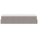 VidaXL Rama łóżka otomana z materacem, taupe, 100x200 cm, tkanina