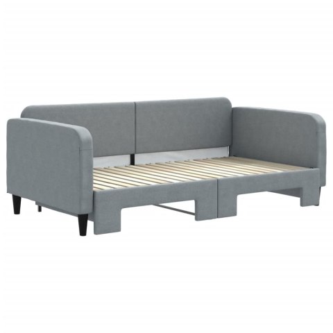 VidaXL Sofa rozsuwana, jasnoszara, 100x190 cm, tkanina