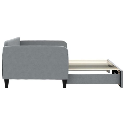 VidaXL Sofa rozsuwana, jasnoszara, 100x190 cm, tkanina