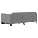 VidaXL Sofa rozsuwana z szufladami, jasnoszara, 100x190 cm, tkanina