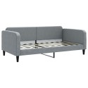VidaXL Sofa rozsuwana z szufladami, jasnoszara, 100x190 cm, tkanina