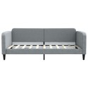 VidaXL Sofa rozsuwana z szufladami, jasnoszara, 100x190 cm, tkanina