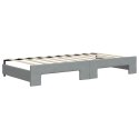 VidaXL Sofa rozsuwana z szufladami, jasnoszara, 100x190 cm, tkanina