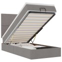 VidaXL Rama łóżka otomana z materacem, taupe, 100x200 cm, tkanina