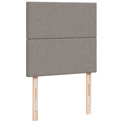 VidaXL Rama łóżka otomana z materacem, taupe, 100x200 cm, tkanina