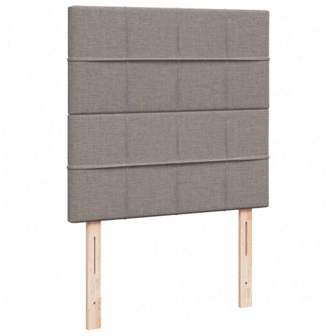 VidaXL Rama łóżka otomana z materacem, taupe, 100x200 cm, tkanina