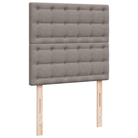 VidaXL Rama łóżka otomana z materacem, taupe, 100x200 cm, tkanina