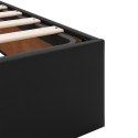 VidaXL Rama łóżka z materacem Inny 2 szt. Czarny PVC
