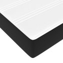 VidaXL Rama łóżka z materacem Inny 2 szt. Czarny PVC