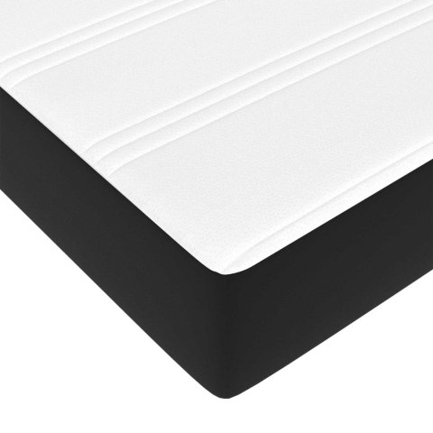 VidaXL Rama łóżka z materacem Inny 2 szt. Czarny PVC