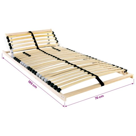 VidaXL Stelaż z listew Brązowy 70 x 190 cm Drewno bukowe