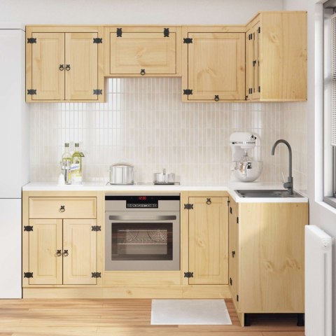 SZAFKOWY SKI 8 SZT. MIODOWY BRĄZ LITE DREWNO SOSNOWE