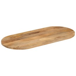 BLAT STOŁU, 140X60X3,8 CM, OWALNY, LITE DREWNO MANGO