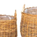 KOSZ NA ROŚLINY GENDT 2 SZT. NATURALNY BRĄZ RATTAN KUBU