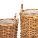KOSZ NA ROŚLINY GENDT 2 SZT. NATURALNY BRĄZ RATTAN KUBU
