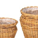 KOSZ NA ROŚLINY GENDT 2 SZT. NATURALNY BRĄZ RATTAN KUBU