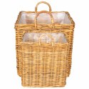 KOSZ NA ROŚLINY GENDT 2 SZT. NATURALNY BRĄZ RATTAN KUBU