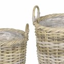 KOSZYK NA ROŚLINY GENDT 3 SZT. NATURALNA SZAROŚĆ RATTAN KUBU