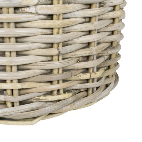 KOSZYK NA ROŚLINY GENDT 3 SZT. NATURALNA SZAROŚĆ RATTAN KUBU