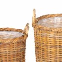 KOSZYK NA ROŚLINY GENDT 3 SZT. NATURALNY BRĄZ RATTAN KUBU