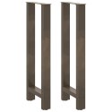 NOGI DO STOŁU BAROWEGO NATURALNA STAL 2 SZT. 40X(100-101) CM STAL