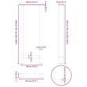 NOGI DO STOŁU BAROWEGO NATURALNA STAL 2 SZT. 40X(100-101) CM STAL