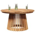 STOLIK BOCZNY BRĄZOWY 70 X 70 X 40 CM LITE DREWNO TEAKOWE