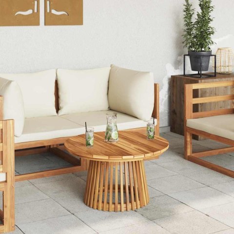 STOLIK BOCZNY BRĄZOWY 70 X 70 X 40 CM LITE DREWNO TEAKOWE