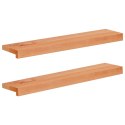 PARAPETY 2 SZT. LAKIER 70 X 15 X 2 CM DREWNO BUKOWE