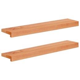 PARAPETY 2 SZT. LAKIER 70 X 15 X 2 CM DREWNO BUKOWE