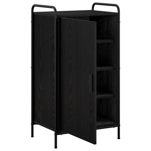 SZAFKA NA BUTY 51 X 36,5 X 93 CM DREWNO INŻYNIERYJNE CZARNY DĄB