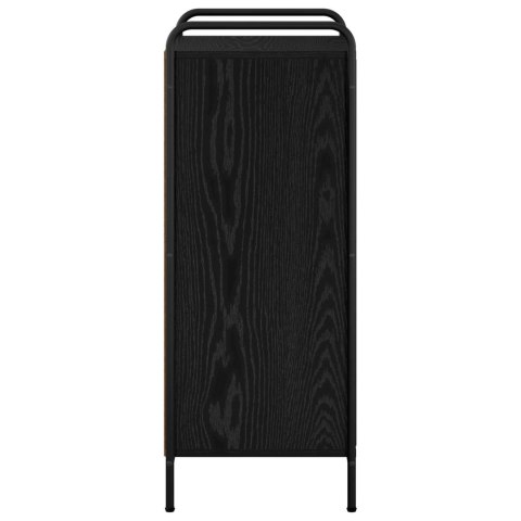 SZAFKA NA BUTY 51 X 36,5 X 93 CM DREWNO INŻYNIERYJNE CZARNY DĄB