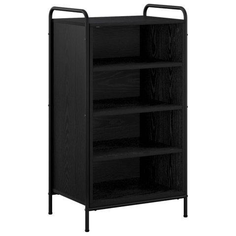 SZAFKA NA BUTY 51 X 36,5 X 93 CM DREWNO INŻYNIERYJNE CZARNY DĄB