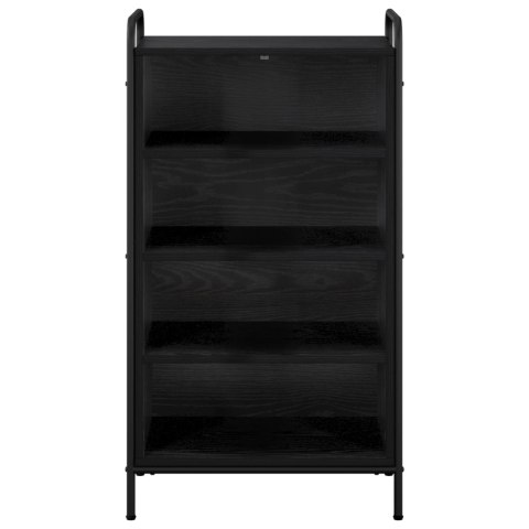 SZAFKA NA BUTY 51 X 36,5 X 93 CM DREWNO INŻYNIERYJNE CZARNY DĄB