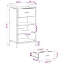 SZAFKA NA BUTY 51 X 36,5 X 93 CM DREWNO INŻYNIERYJNE