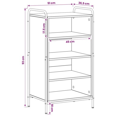 SZAFKA NA BUTY 51 X 36,5 X 93 CM DREWNO INŻYNIERYJNE