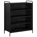 SZAFKA NA BUTY 76 X 36,5 X 93 CM DREWNO INŻYNIERYJNE CZARNY DĄB