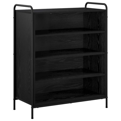 SZAFKA NA BUTY 76 X 36,5 X 93 CM DREWNO INŻYNIERYJNE CZARNY DĄB