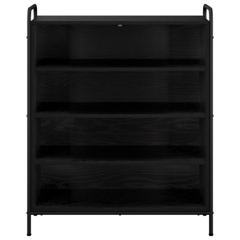 SZAFKA NA BUTY 76 X 36,5 X 93 CM DREWNO INŻYNIERYJNE CZARNY DĄB